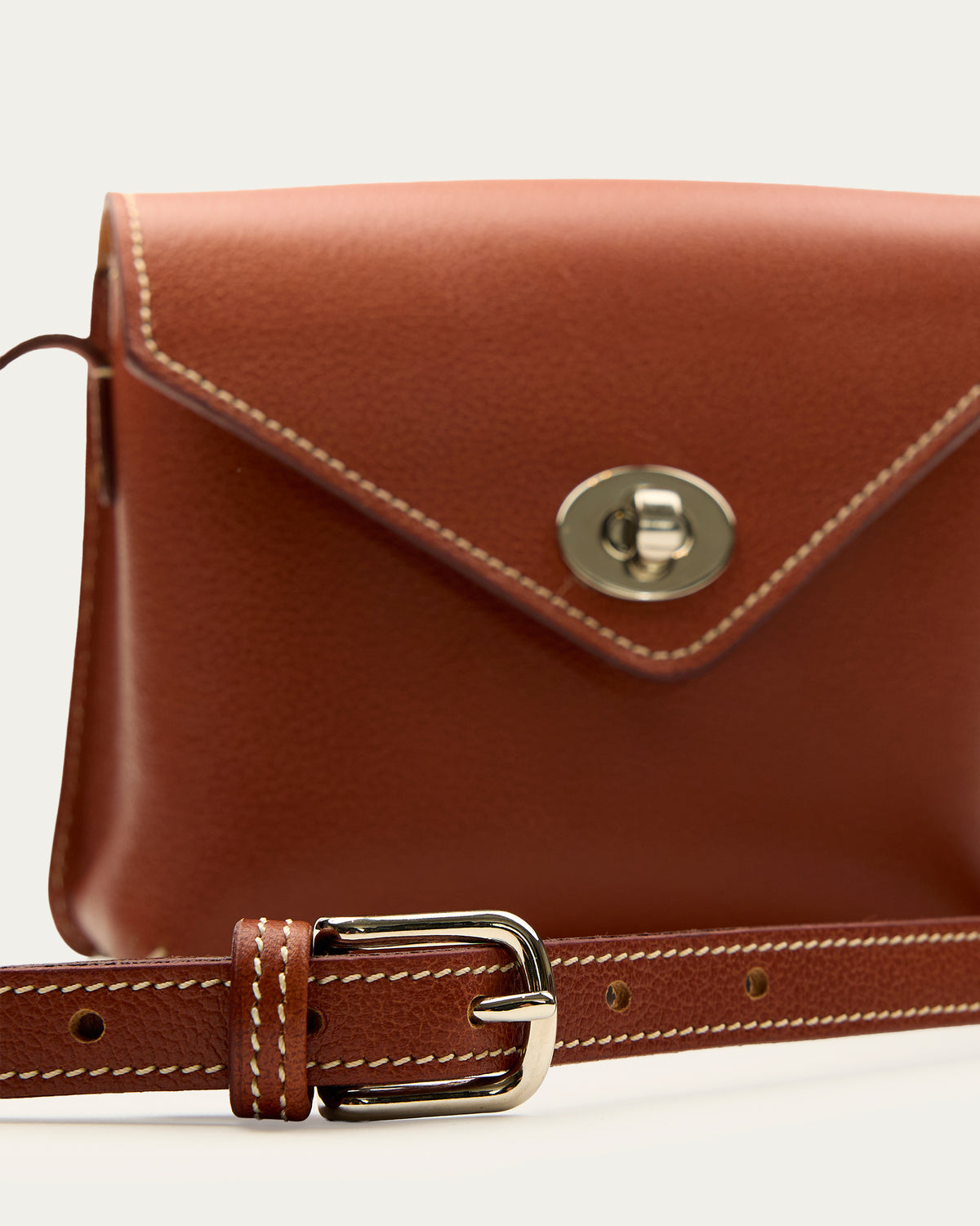 Cartera Lily Coñac de cuero - Romors