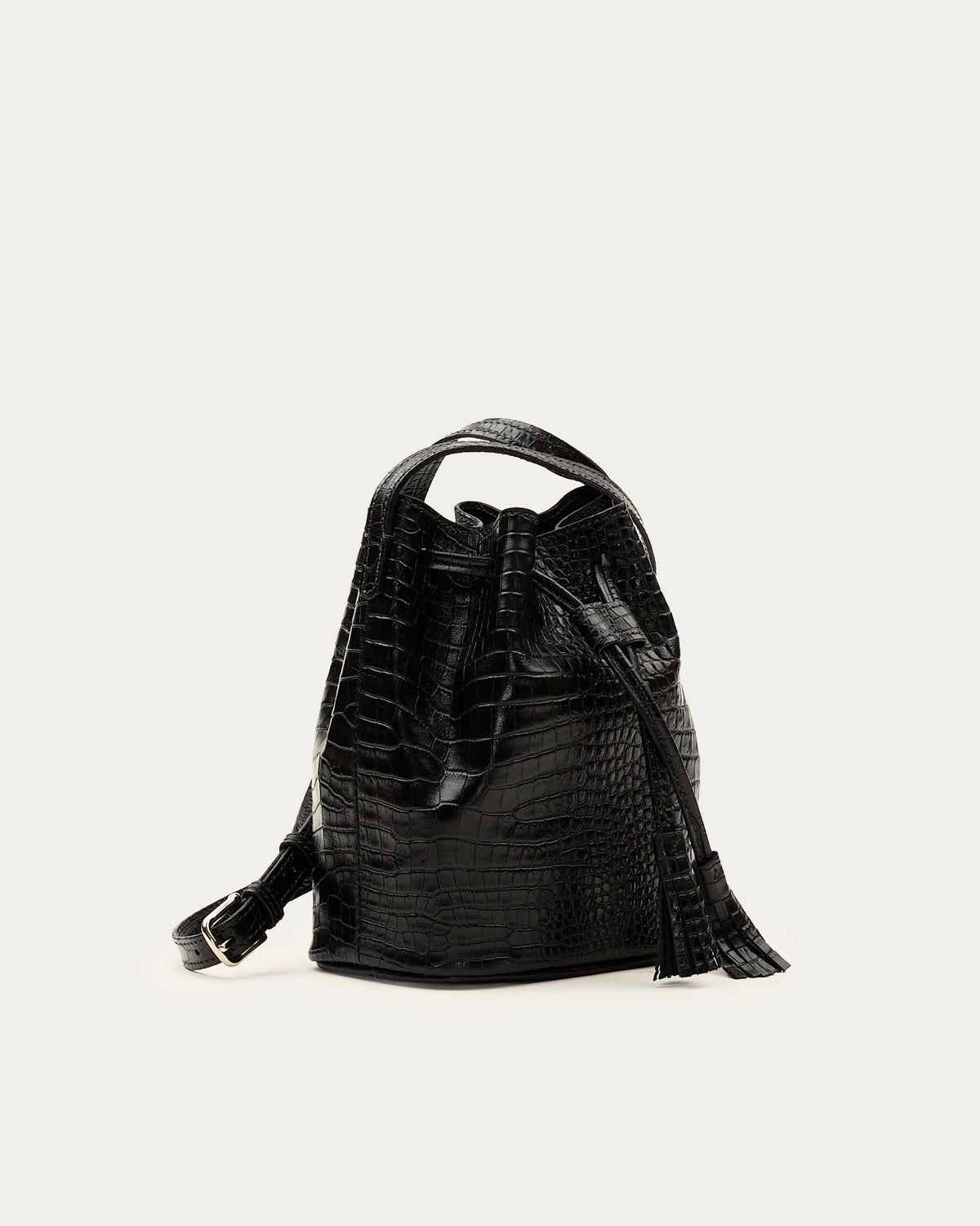 Cartera Josefina Coco Negro de cuero - Romors