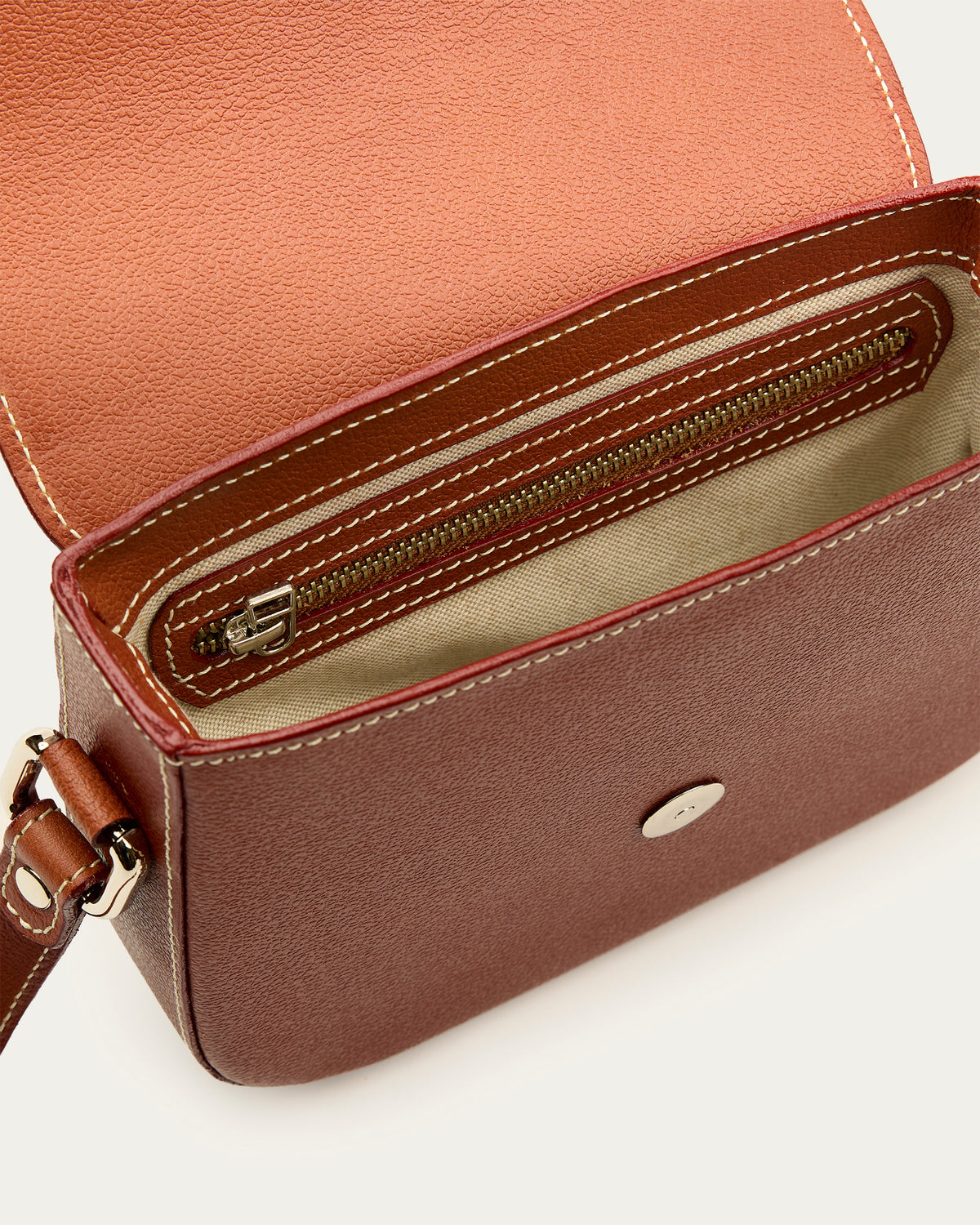Cartera York Coñac de cuero - Romors