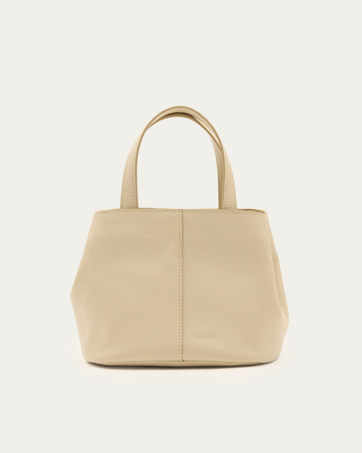Pleat Mini Marfil de cuero - Romors