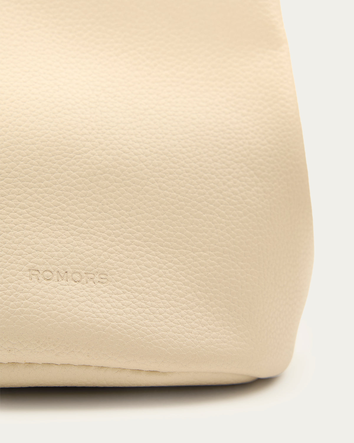 Pleat Mini Marfil de cuero - Romors