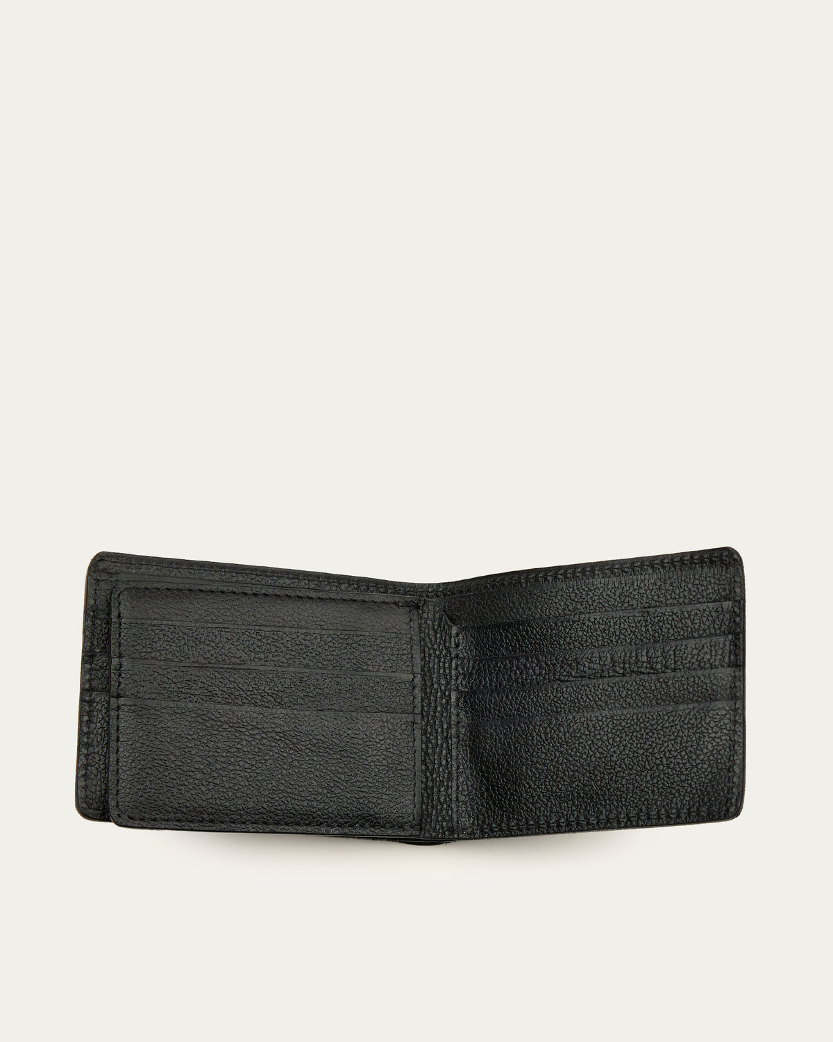 Billetera Triple Clásica Negro de cuero - Romors