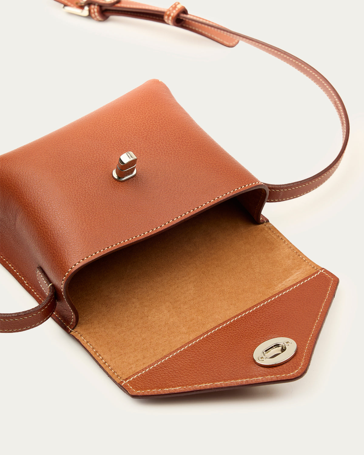 Cartera Lily Coñac de cuero - Romors