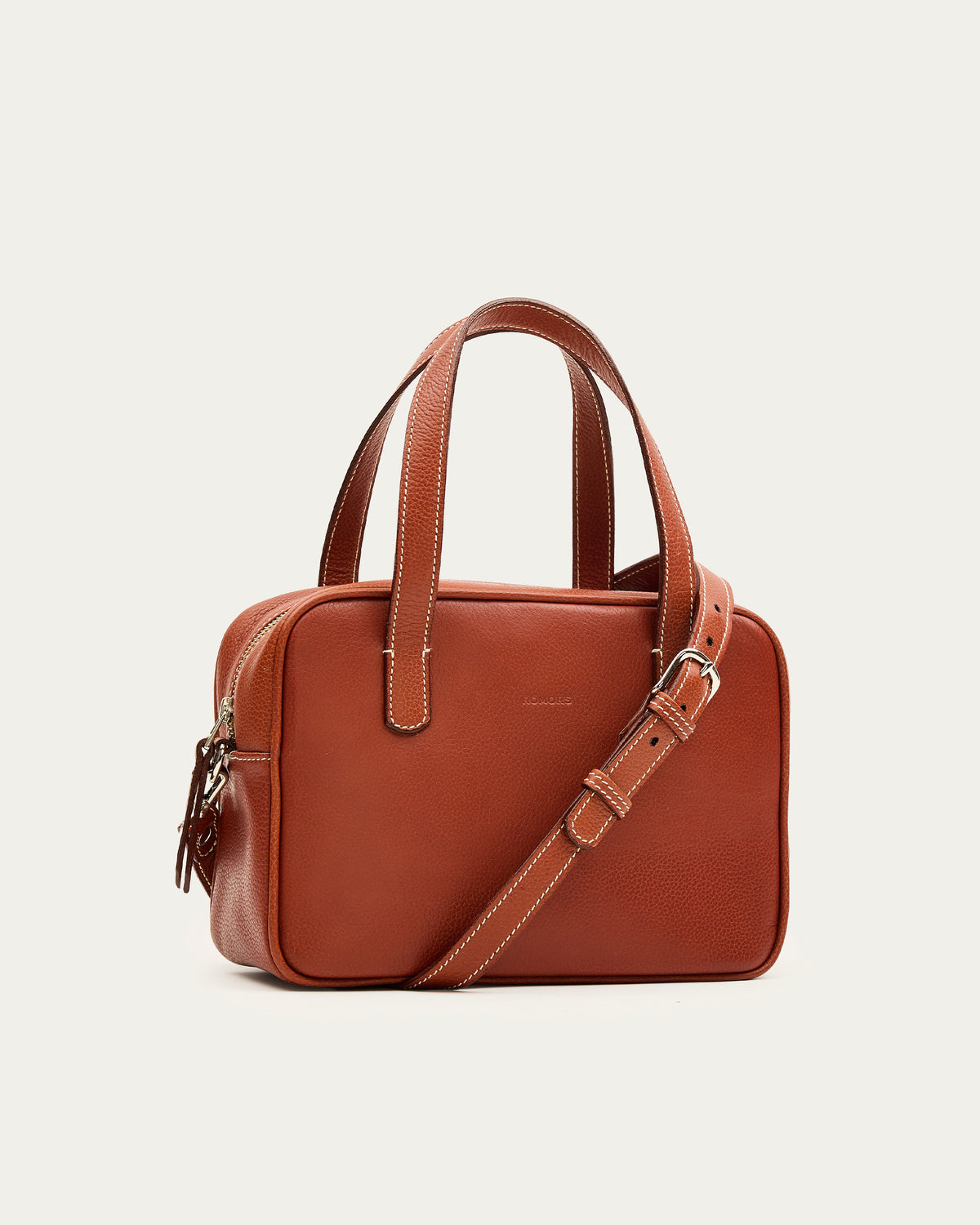 Cartera Mónica Coñac de cuero - Romors