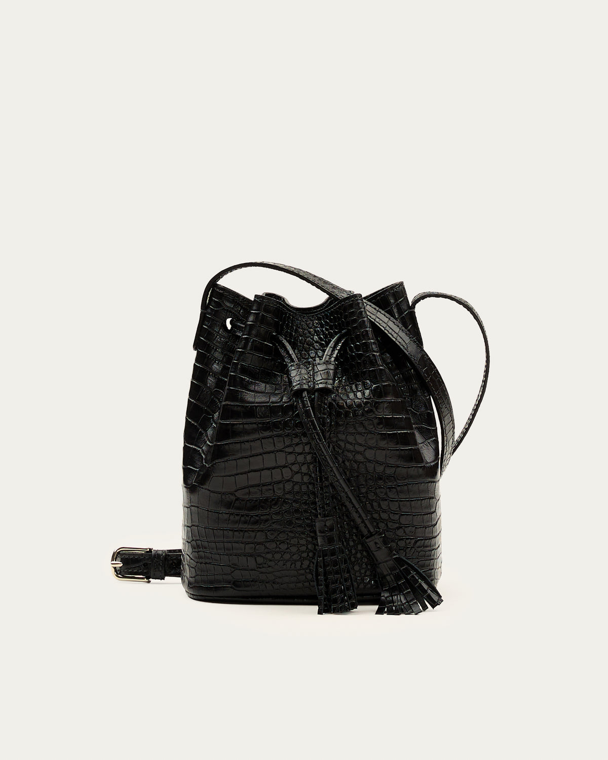 Cartera Josefina Coco Negro de cuero - Romors