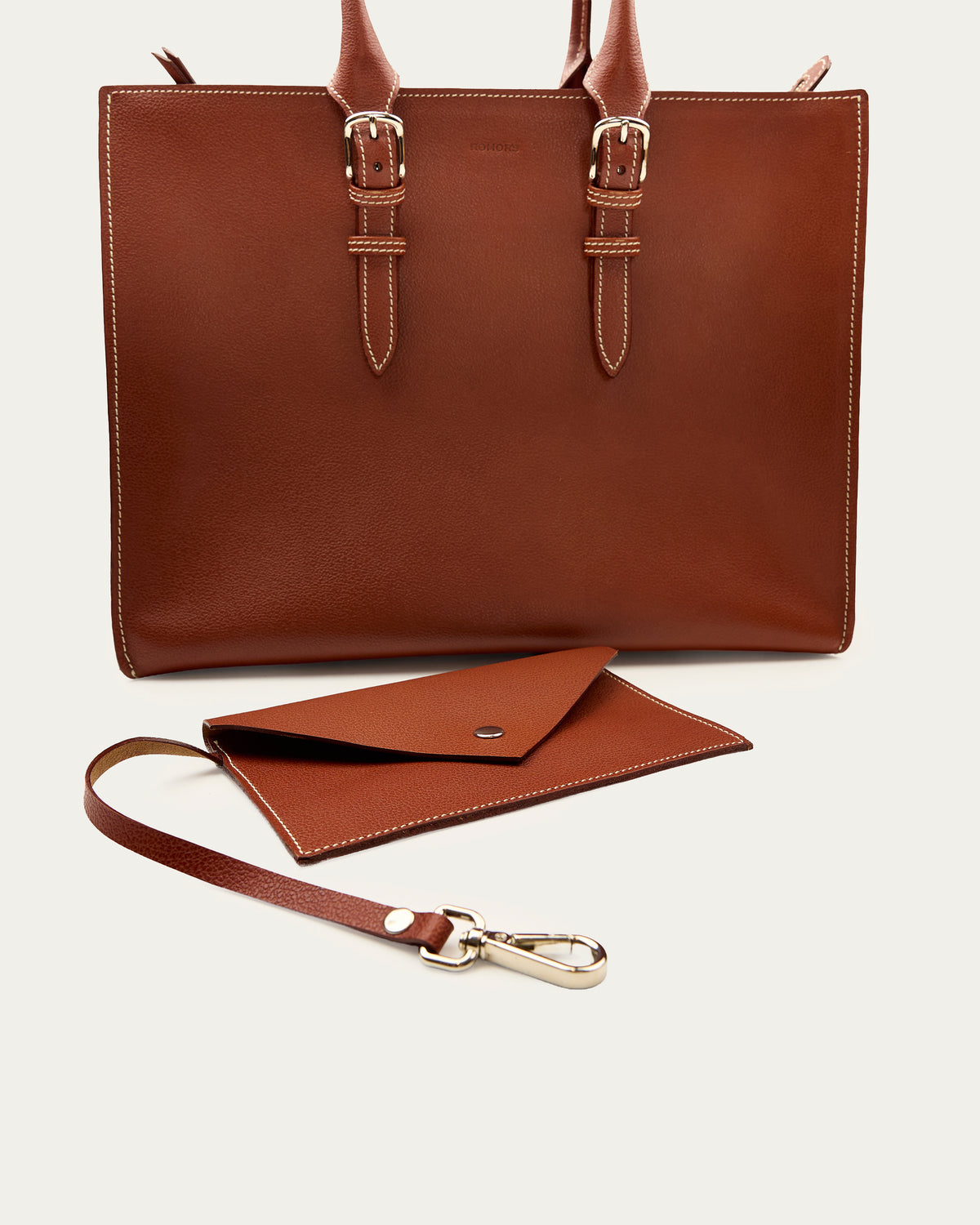 Cartera Bree Coñac de cuero - Romors