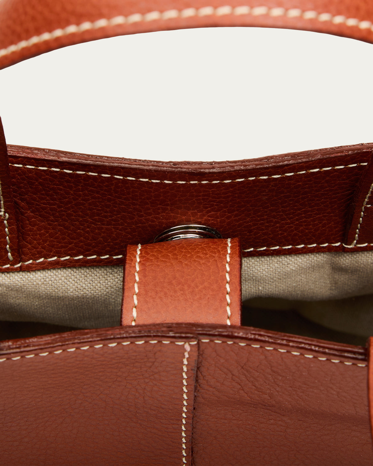 Pleat Mini Coñac de cuero - Romors