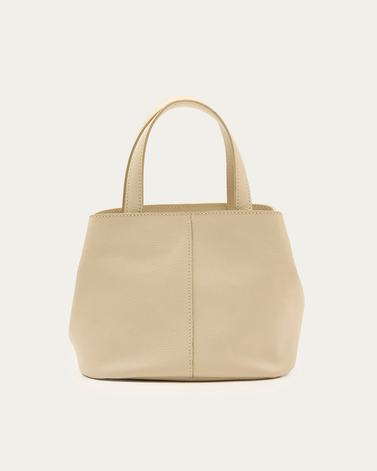 Pleat Mini Marfil de cuero - Romors