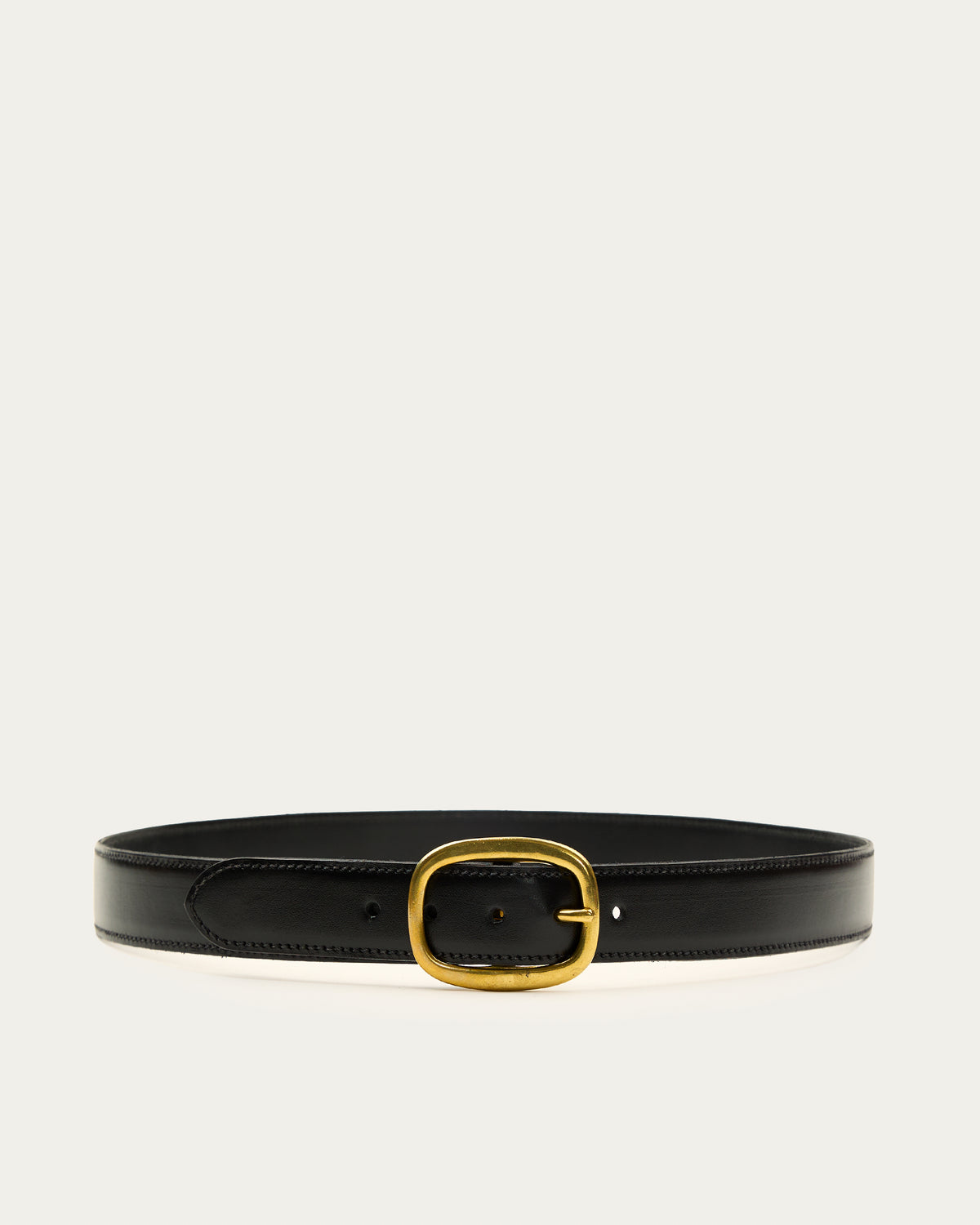 Cinturón Hebilla Bronce 3 cm Negro de cuero - Romors