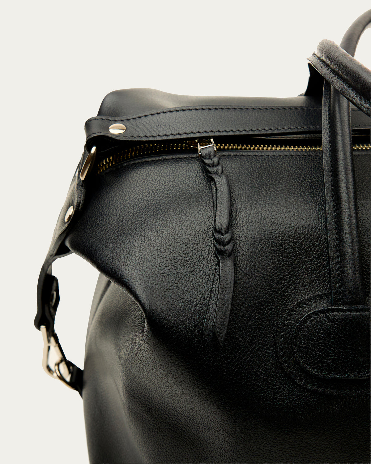 Bolso de Viaje Atacama Negro de cuero - Romors