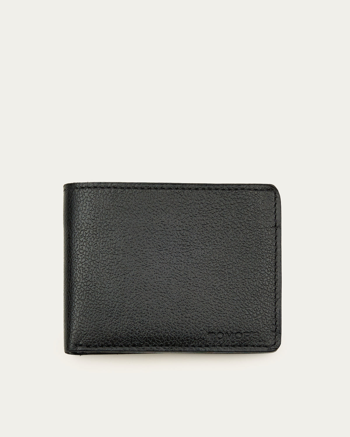 Billetera Triple Clásica Negro de cuero - Romors