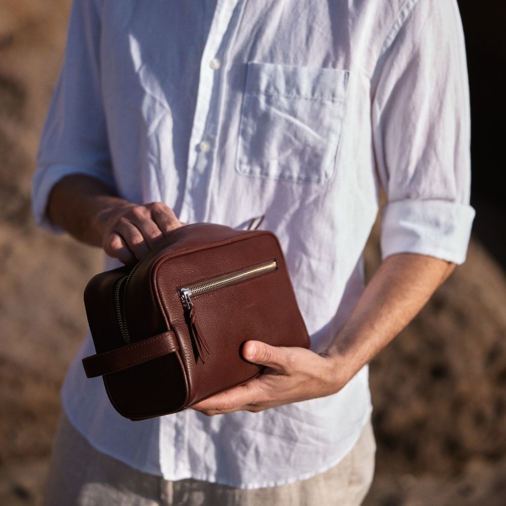 Cognac Ears Toiletry Bags