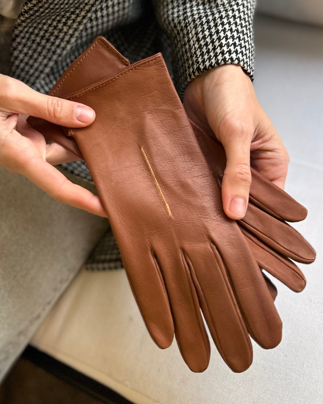 Guantes mujer Coñac
