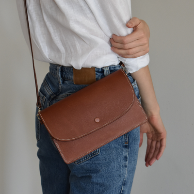 Cartera Siena Coñac