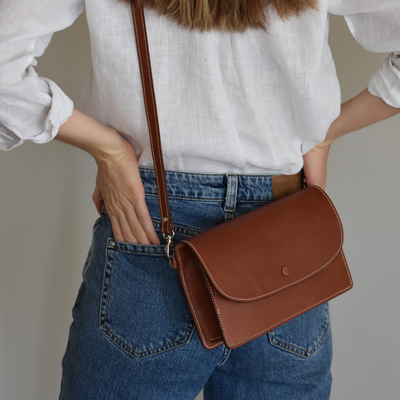 Cartera Siena Coñac