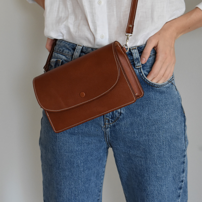 Cartera Siena Coñac