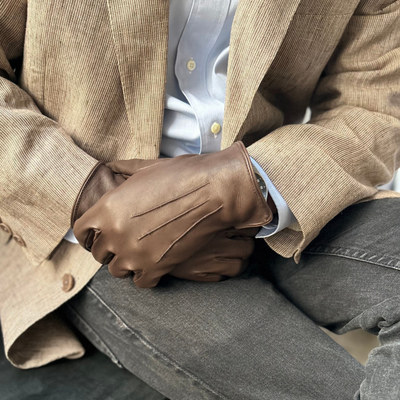 Guantes Hombre Café