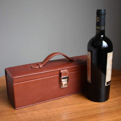 Caja porta botella vino