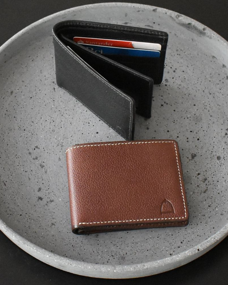 Billetera Triple Clásica Café